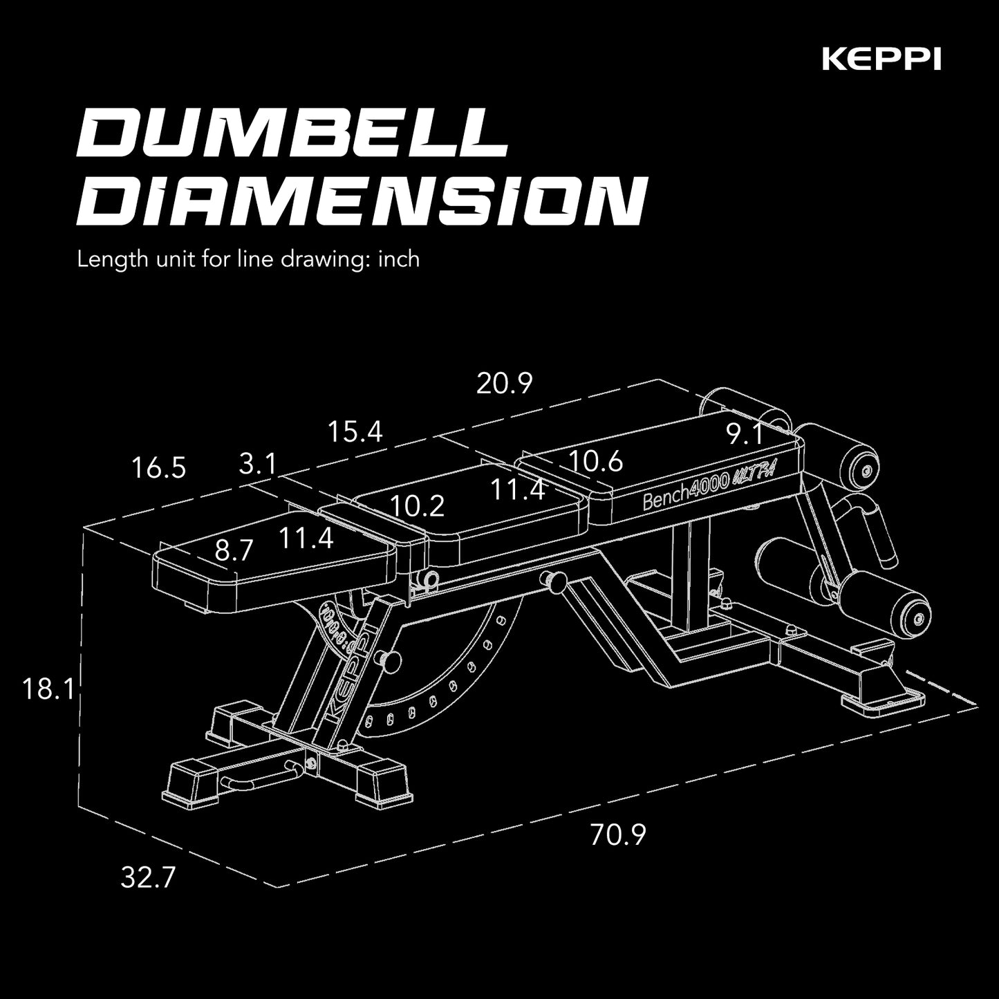 Keppi Weight Bench Bench4000 Ultra