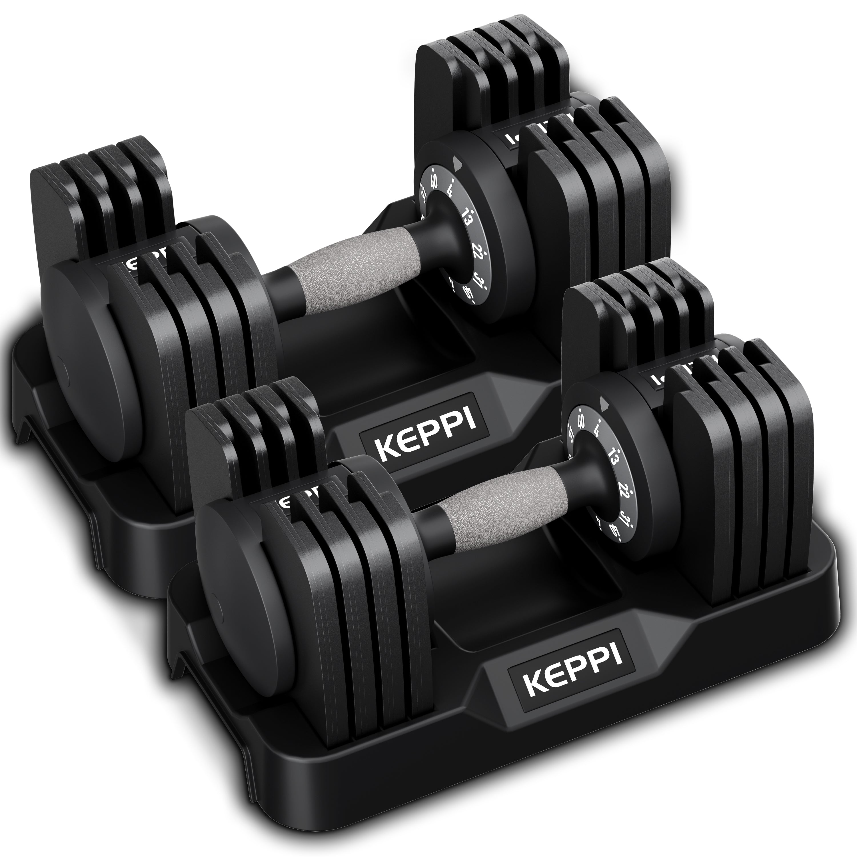 Keppi Adjustable 4-40LB Dumbbells Set DBA40 Pair – Keppi Fitness