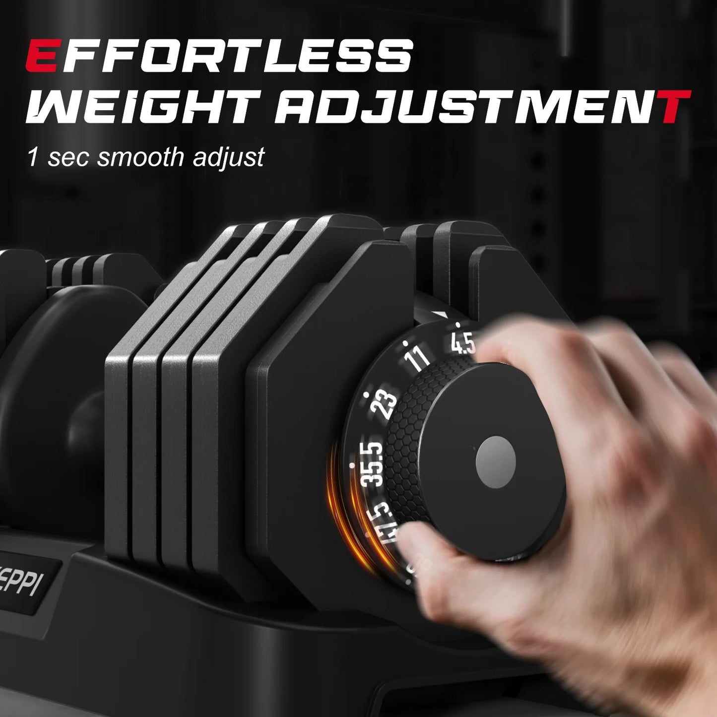 Keppi dba60 adjustable dumbbells with effortless weight adjustment