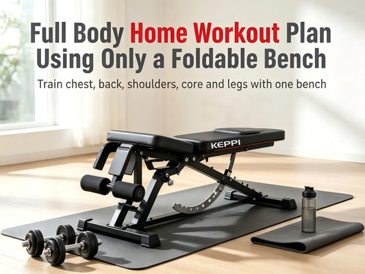 Full Body Home Workout Plan Using Only a Foldable Bench