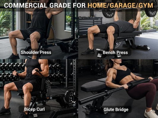 Multi-Purpose Weight Bench: Save Space & Train Every Muscle Group