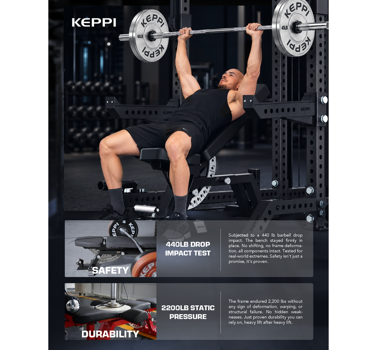 Bench6000 adjustment and training features