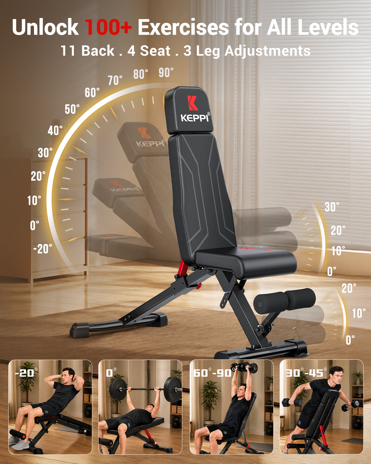 Keppi Adjustable Weight Bench 500