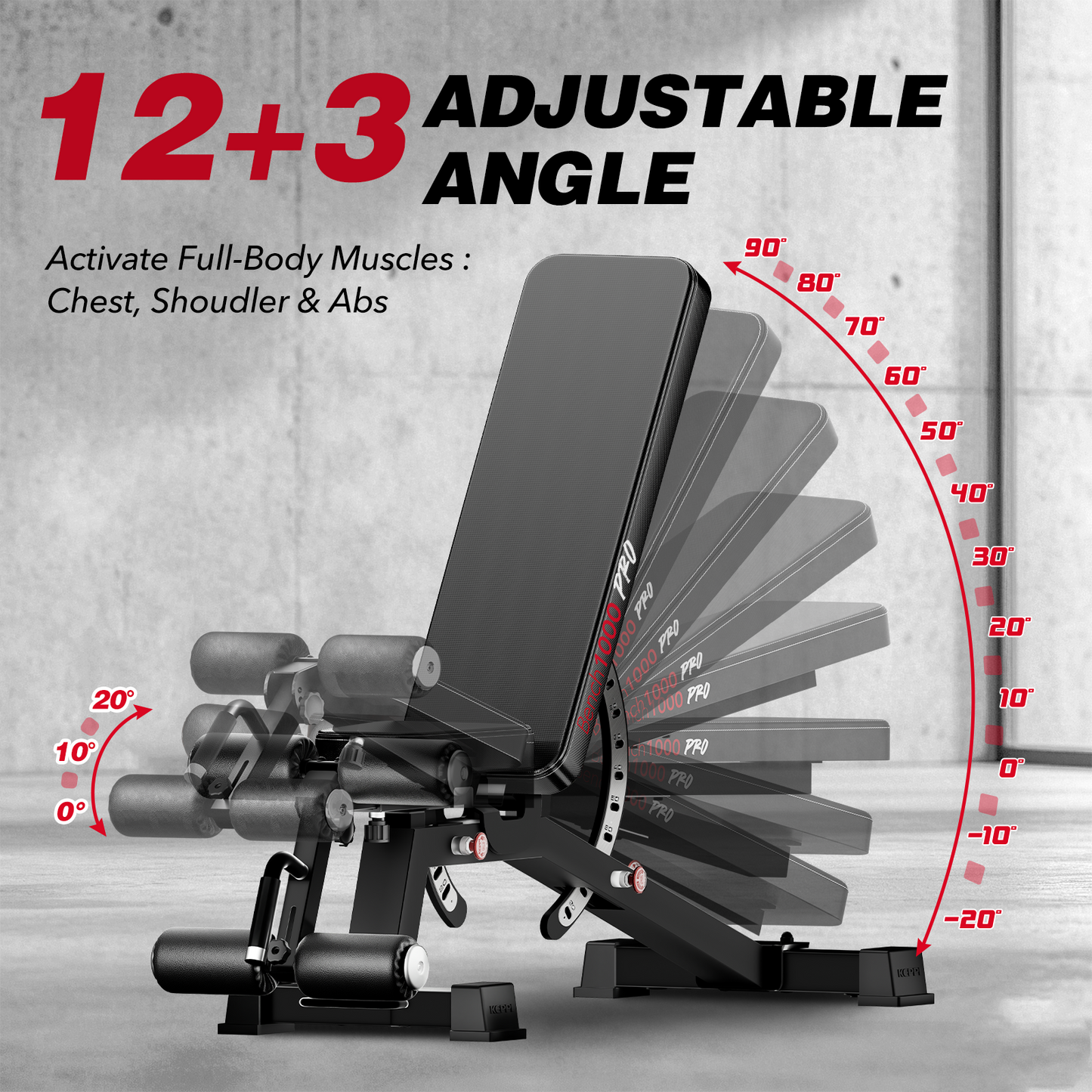 Keppi Adjustable Weight Bench 1000 Pro