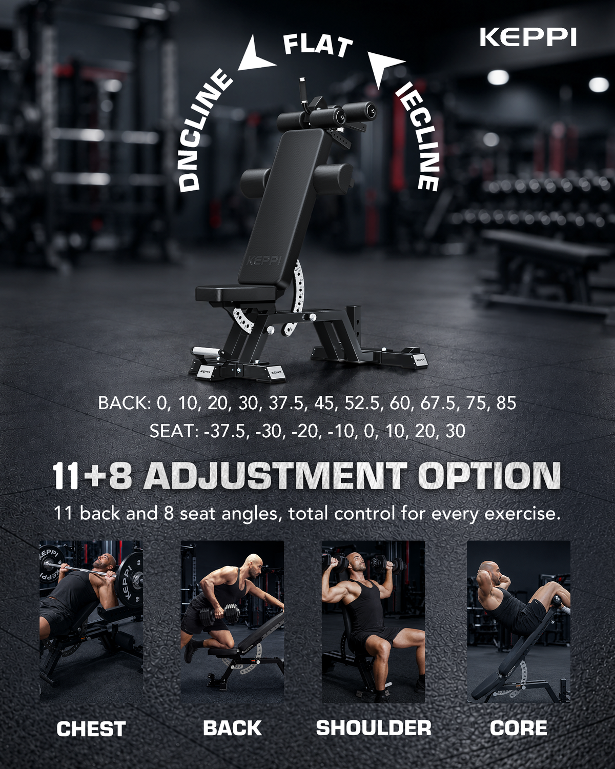Keppi Adjustable Weight Bench 6000 - 2026 Version