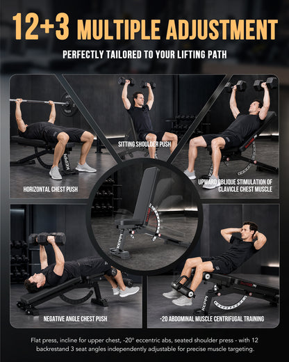 Keppi Adjustable Weight Bench 1000 Pro