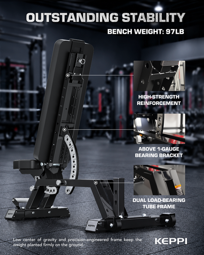 Keppi Adjustable Weight Bench 6000 - 2026 Version