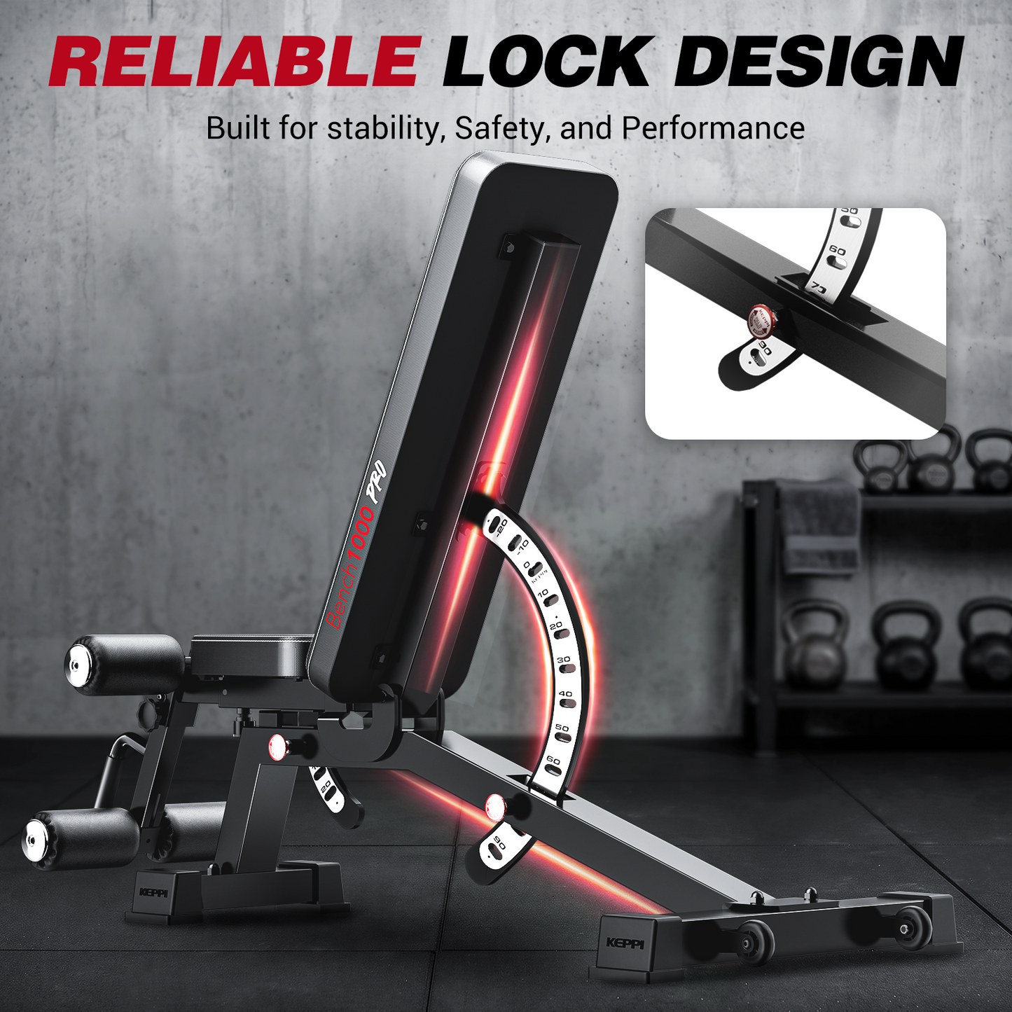 Keppi Adjustable Weight Bench 1000 Pro