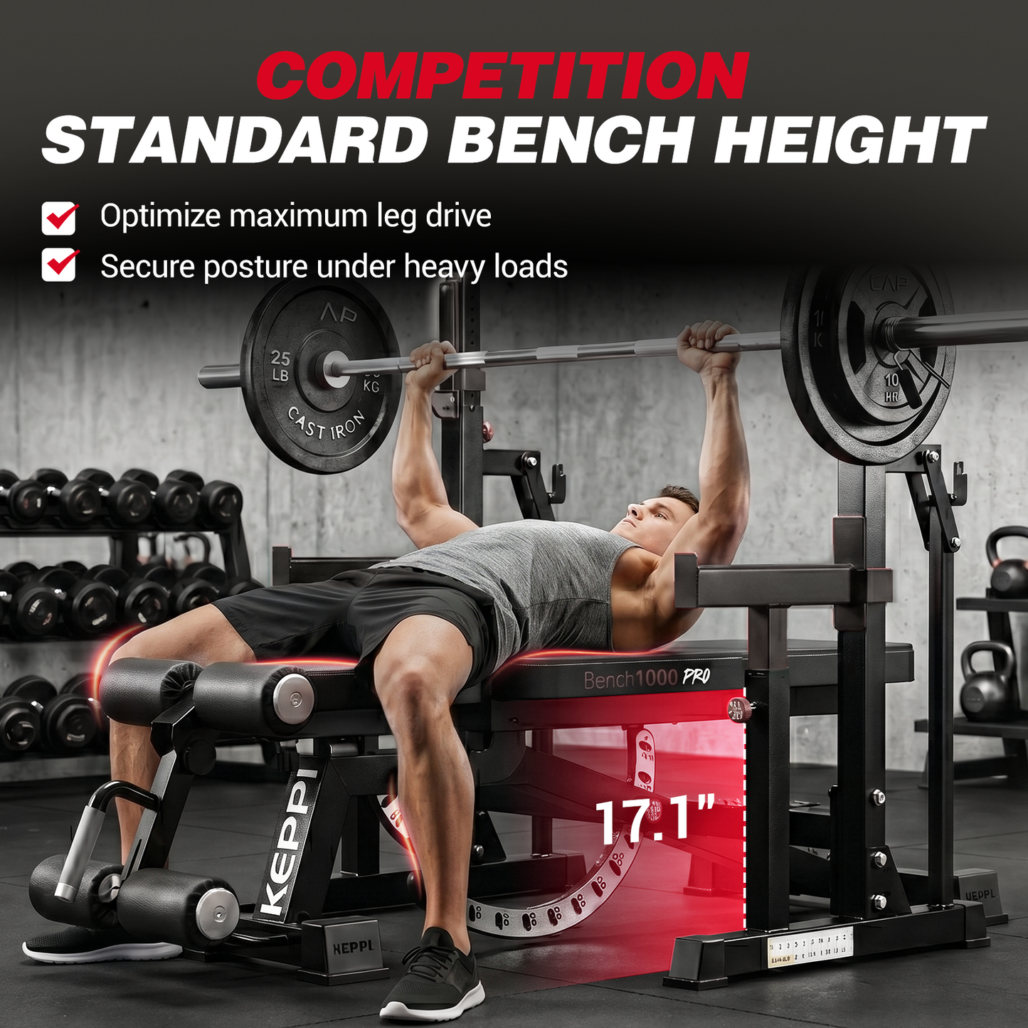 Keppi Adjustable Weight Bench 1000 Pro