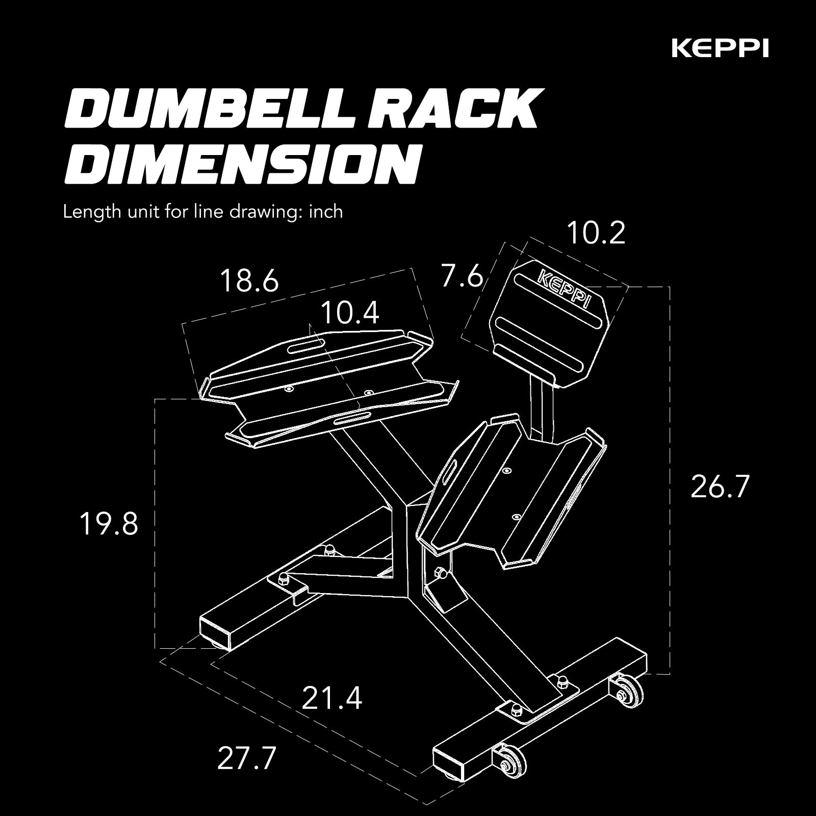 Keppi Dumbbell Rack - DBR600
