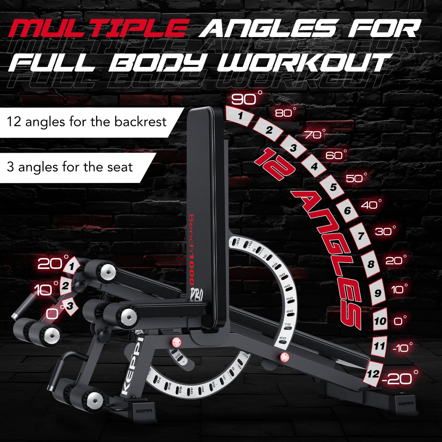 Keppi Weight Bench Bench1000 Pro