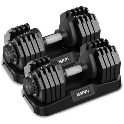 Keppi Adjustable 4.5-60LB Dumbbells Set DBA60 Pair