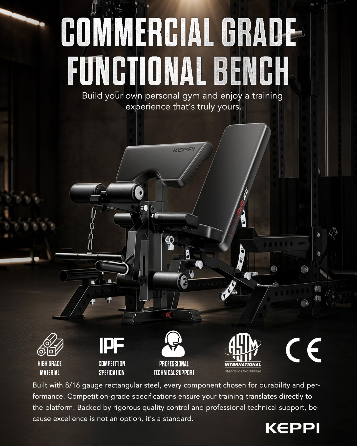 Keppi Adjustable Weight Bench 3000