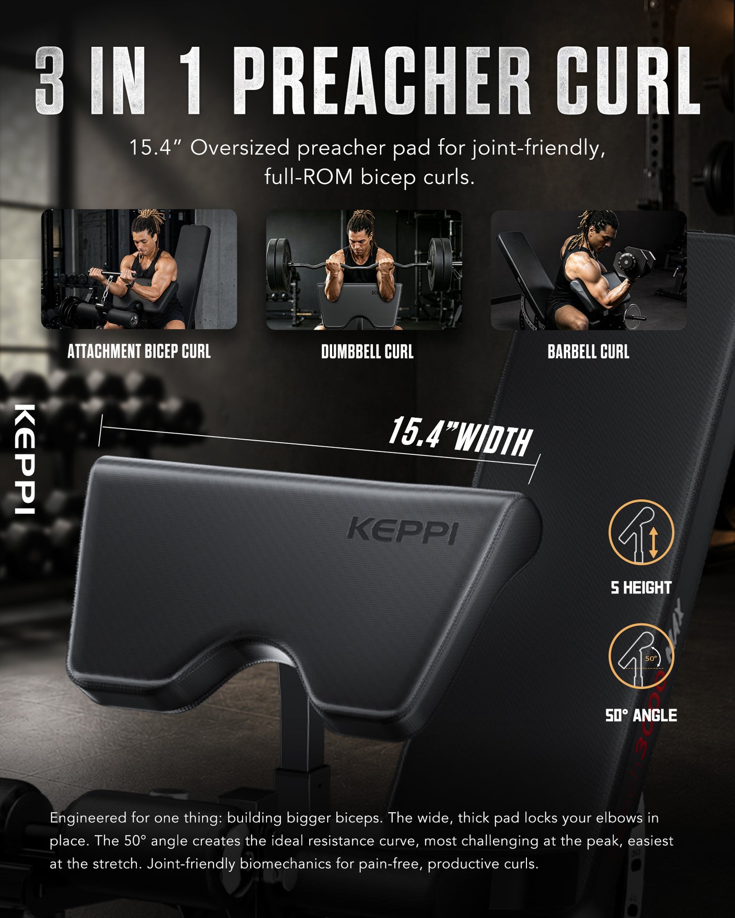 Keppi Adjustable Weight Bench 3000