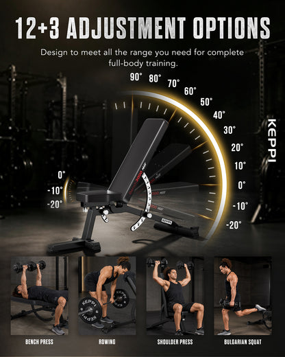 Keppi Adjustable Weight Bench 3000