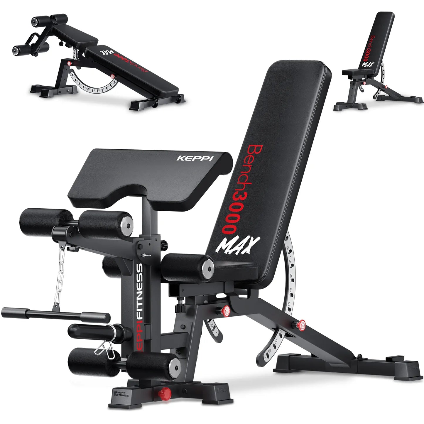 Keppi 1200 lb adjustable weight bench 3000 max for home gym fitness