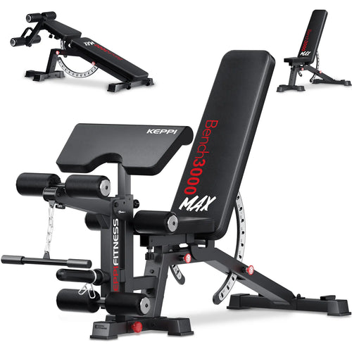 Keppi 1200 lb adjustable weight bench 3000 max for home gym fitness