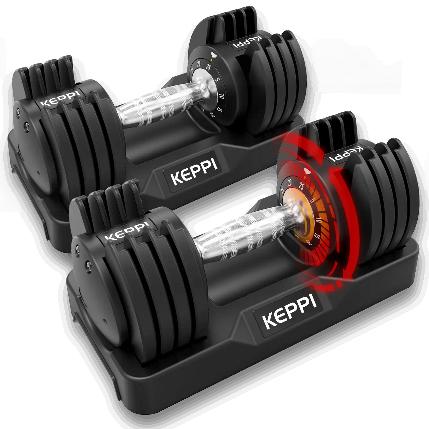 Keppi 25lb adjustable dumbbells for full body workout