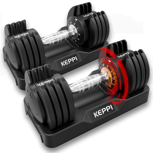 Keppi 25lb adjustable dumbbells for full body workout