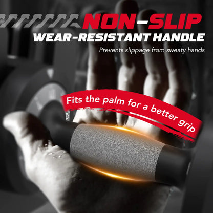Keppi dba40 adjustable dumbbells with non-slip, wear-resistant handle