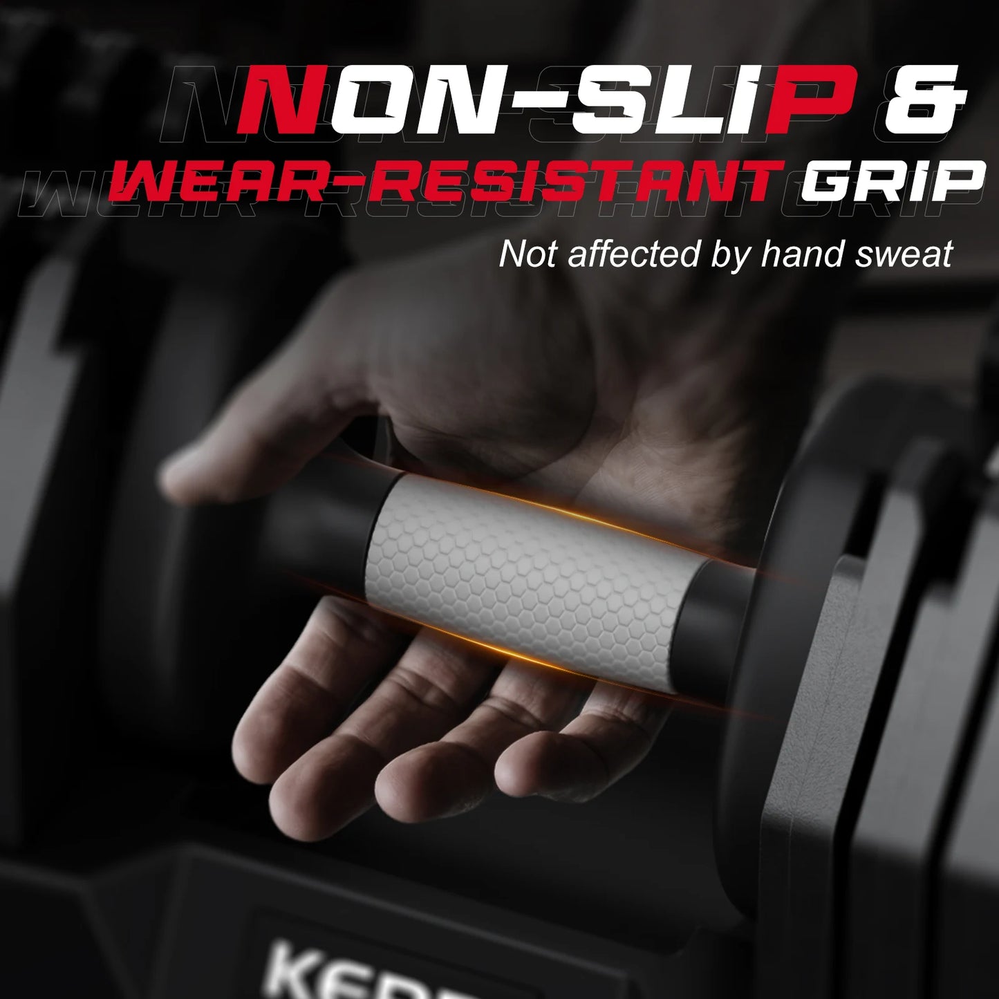 Keppi dba60 adjustable weight dumbbells with non slips wear resistant grip