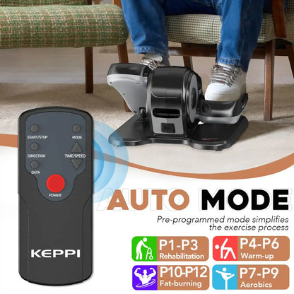 Keppi fitness elliptical under desk machine with auto mode