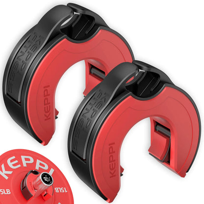 Keppi fitness red barbell clips for training