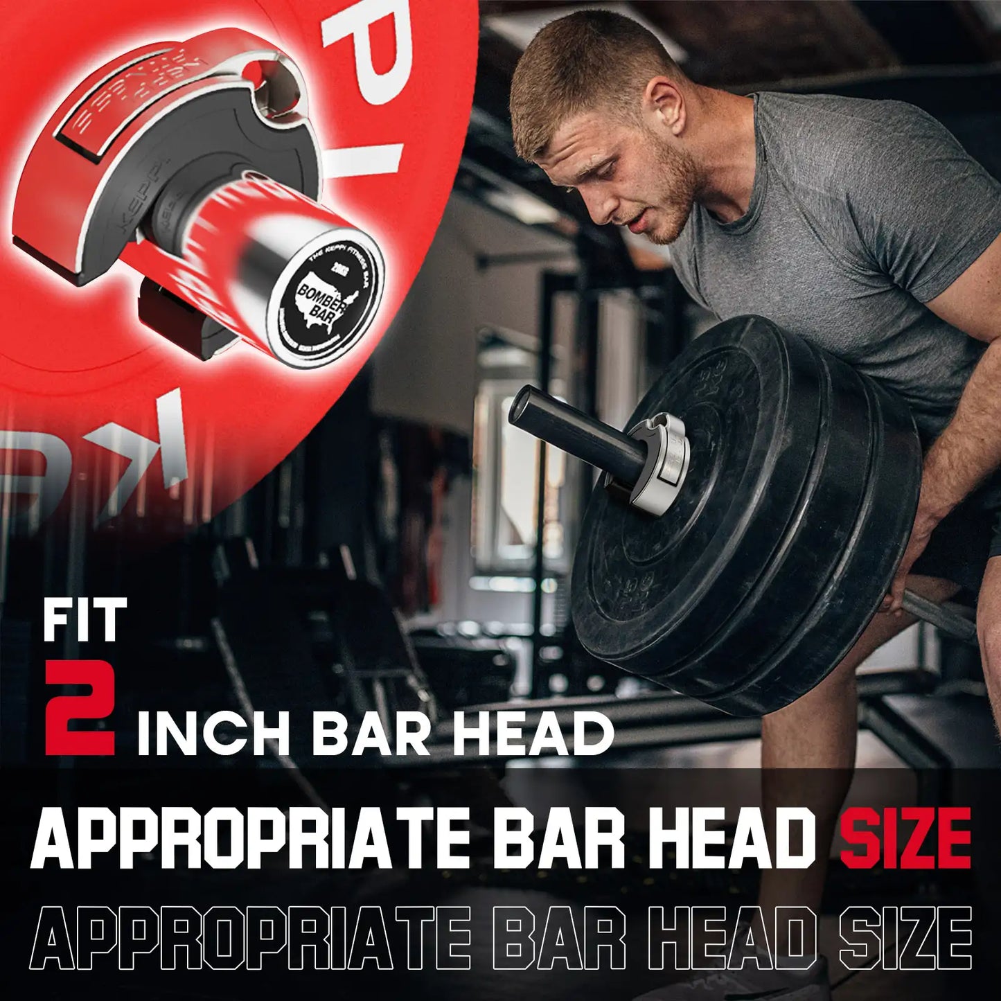 Keppi fitness weight clips for barbell with appropriate bar head size