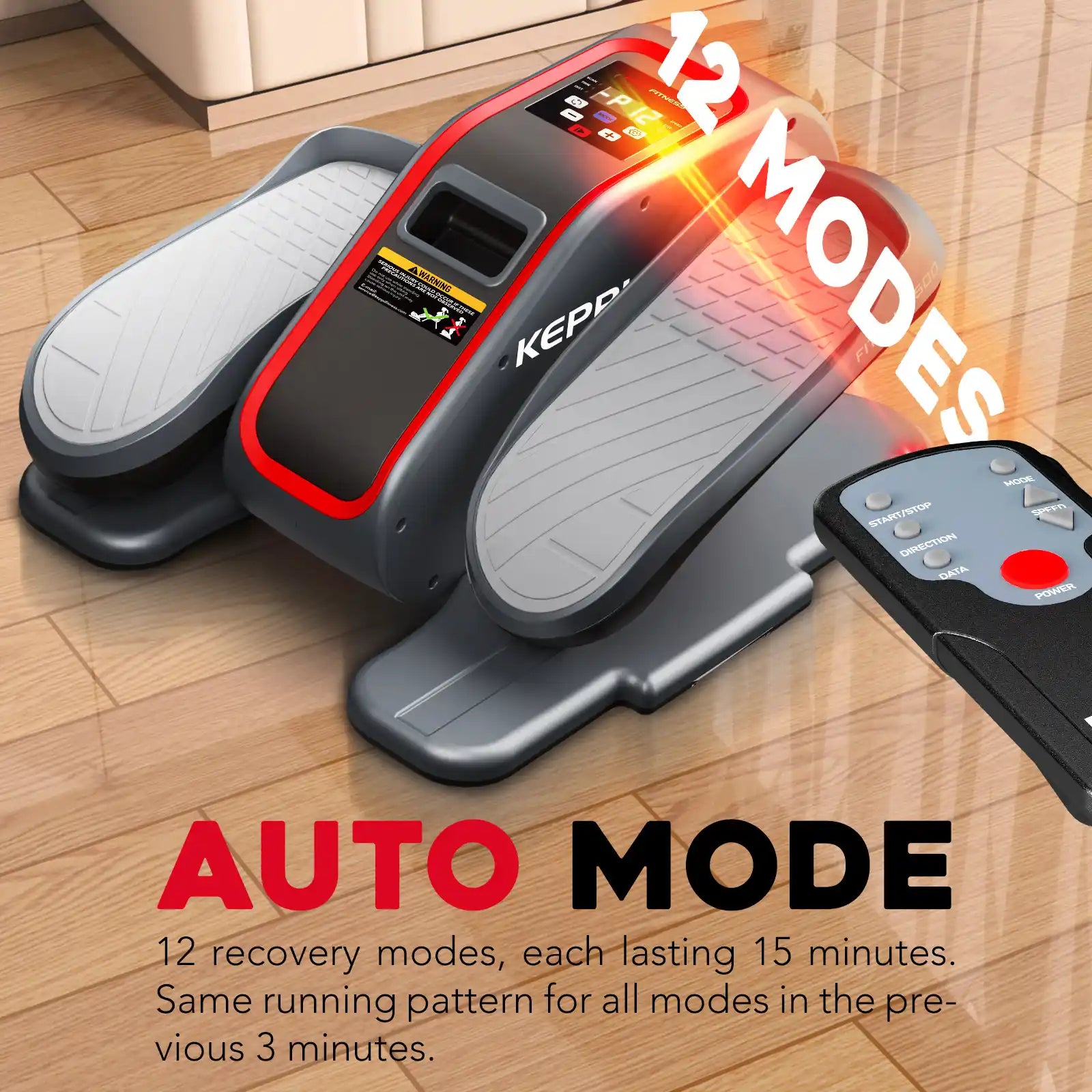 Keppi under desk elliptical machine with auto mode