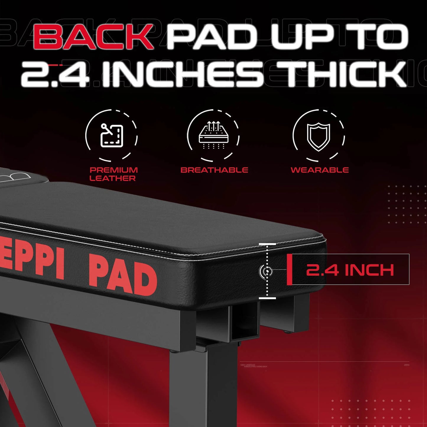 Keppi weight bench 5000 with 2.4 inches thick back pad