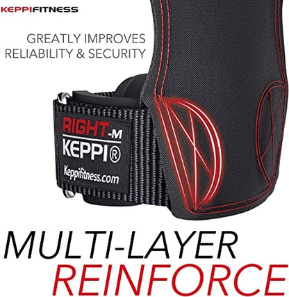 Keppi weight lifting grips with multi layer reinforce