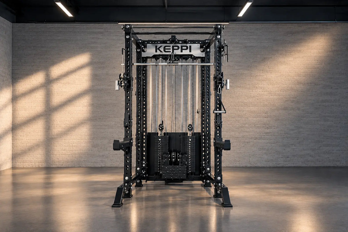 Power rack with cable system for a complete home gym
