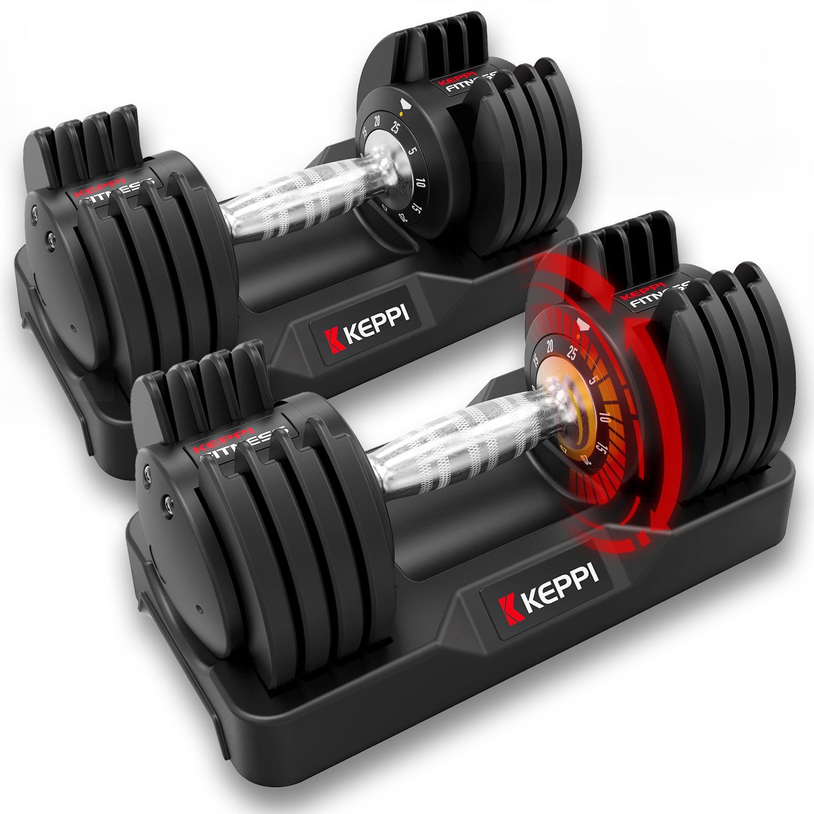 Keppi Adjustable Dumbbells Set - from 5 to 25lb – Keppi Fitness